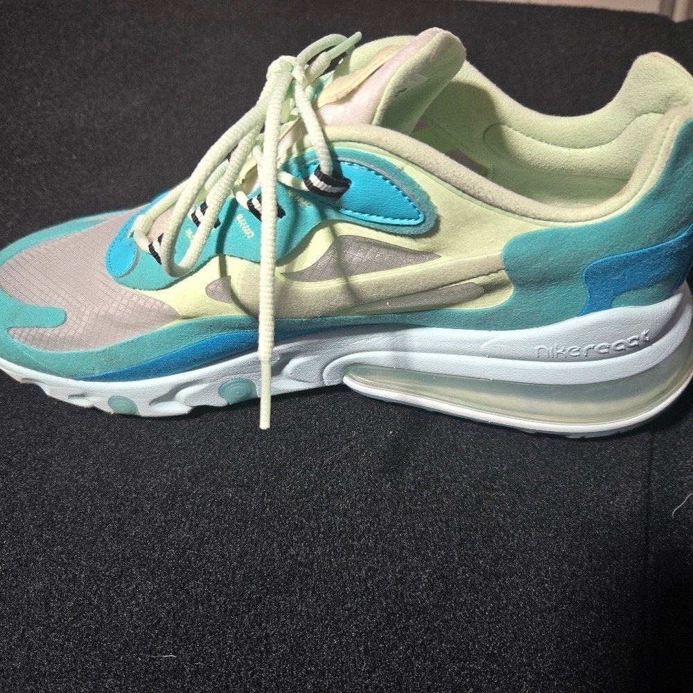 Nike Air Max 270 React Electro Shoe Green Yellow Ochre Mens 11 AO4971-301*note